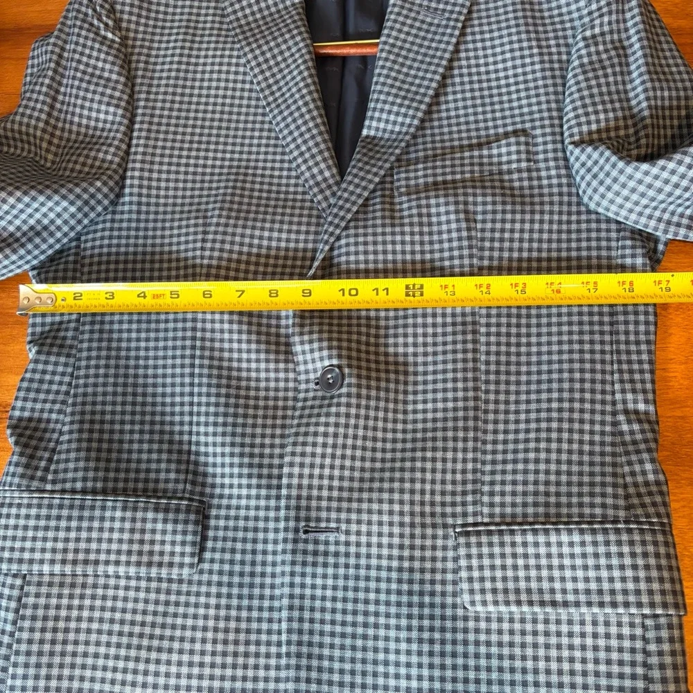 Michael Kors Navy Checkered Blazer size 38R
